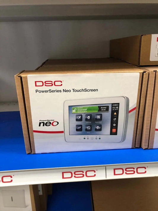DSC PowerSeries Neo HS2032 professional hardwired alarm system installed by Avenger Security in Austin, Texas.